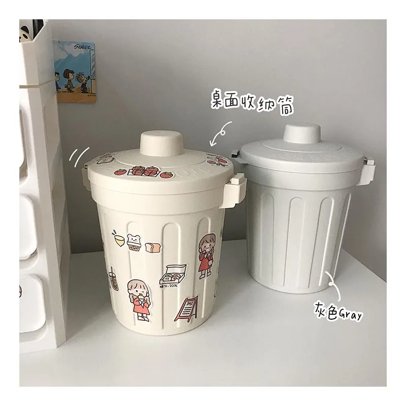 Mini Waste Bin Cute Desktop Cute Accessories Bedroom Garbage Basket