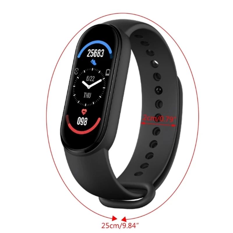 2022 new M6 Smart Watch Men Women Sports Bracelet Heart Rate Fitness Tracking Bluetooth Smartwatch For Xiaomi Apple Android 