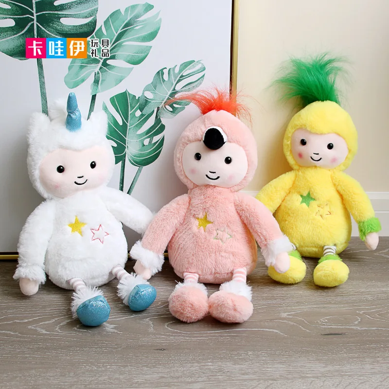 

Cute Pineapple Dress Up Little Girl Plush Toys Stuffed Plush Animal Baby Toys Doll Baby Accompany Sleep Toy Gifts for Kids XC059