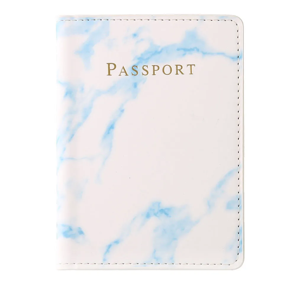 Модная женская и Мужская Обложка для паспорта из искусственной кожи, мраморный стиль, для путешествий, ID, для кредитных карт, держатель для паспорта, кошелек, сумочка, сумка