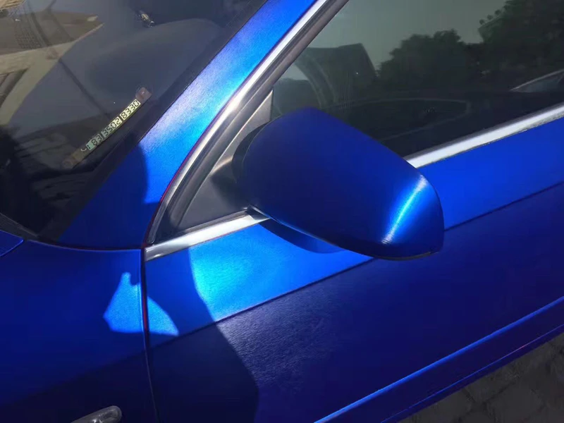 Blue Brushed Metallic Vinyl Film-5