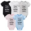 Custom Made YOUR TEXT HERE Baby Romper Newborn Baby Boy Girl 100% Cotton Short Sleeve Infant Baby Clothes 2