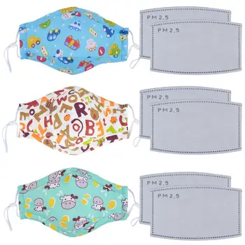 

3pcs Cartoon 3-10 Year Old Kids Mask PM2.5 Anti Haze Cotton Mask Breath Anti-Dust Filters Mouth Masks Face Masks Dropshipping