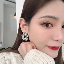 Meetvii новые серебряные серьги-гвоздики для женщин, простые модные серьги, Женские Ювелирные изделия