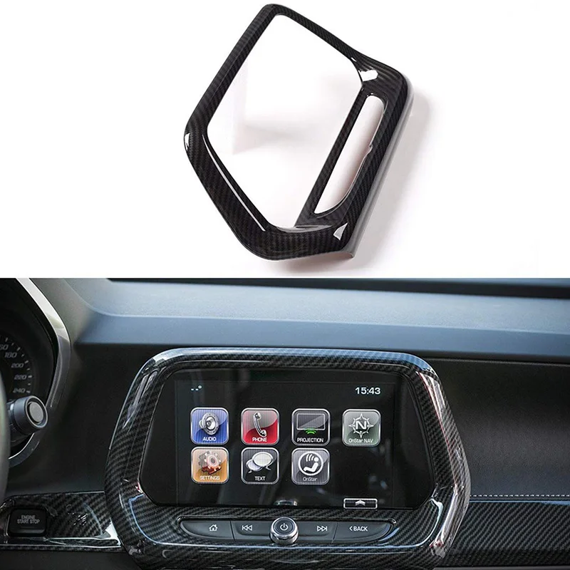 ABS gps навигационная панель Крышка медиа экран Рамка 8,0 дюймов 6Th Gen для Chevrolet Camaro+ Автомобильный Стайлинг