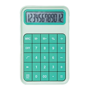 

12 Digit Desk Calculator Large Buttons cute Candy color Financial Business Accounting Tool Pink Green Grey big buttons battery