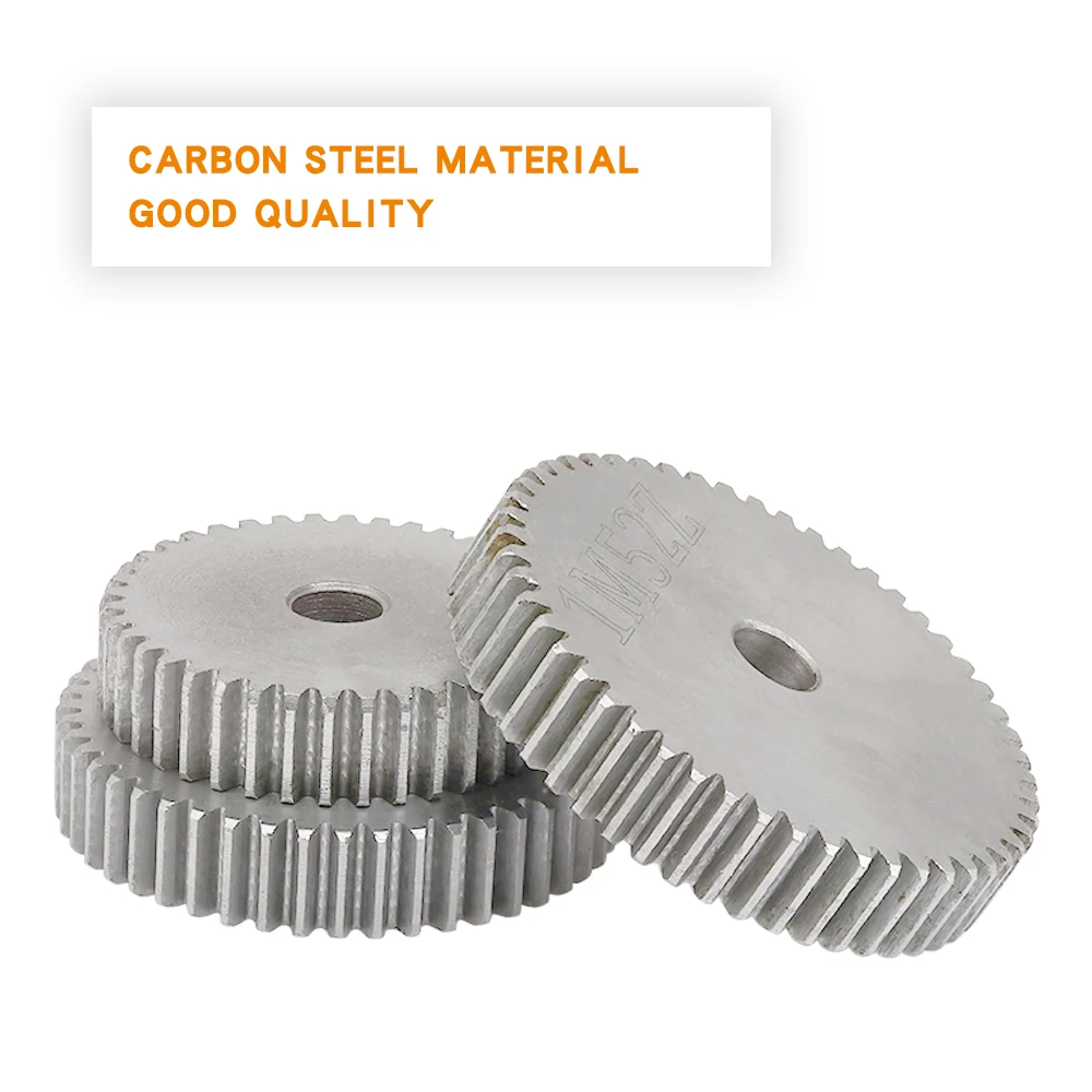 Transmission Gear Cylindrical Gear 1M-51/52/53/54/55/56/57/58/59/60T SC45# Carbon Steel 1 Piece