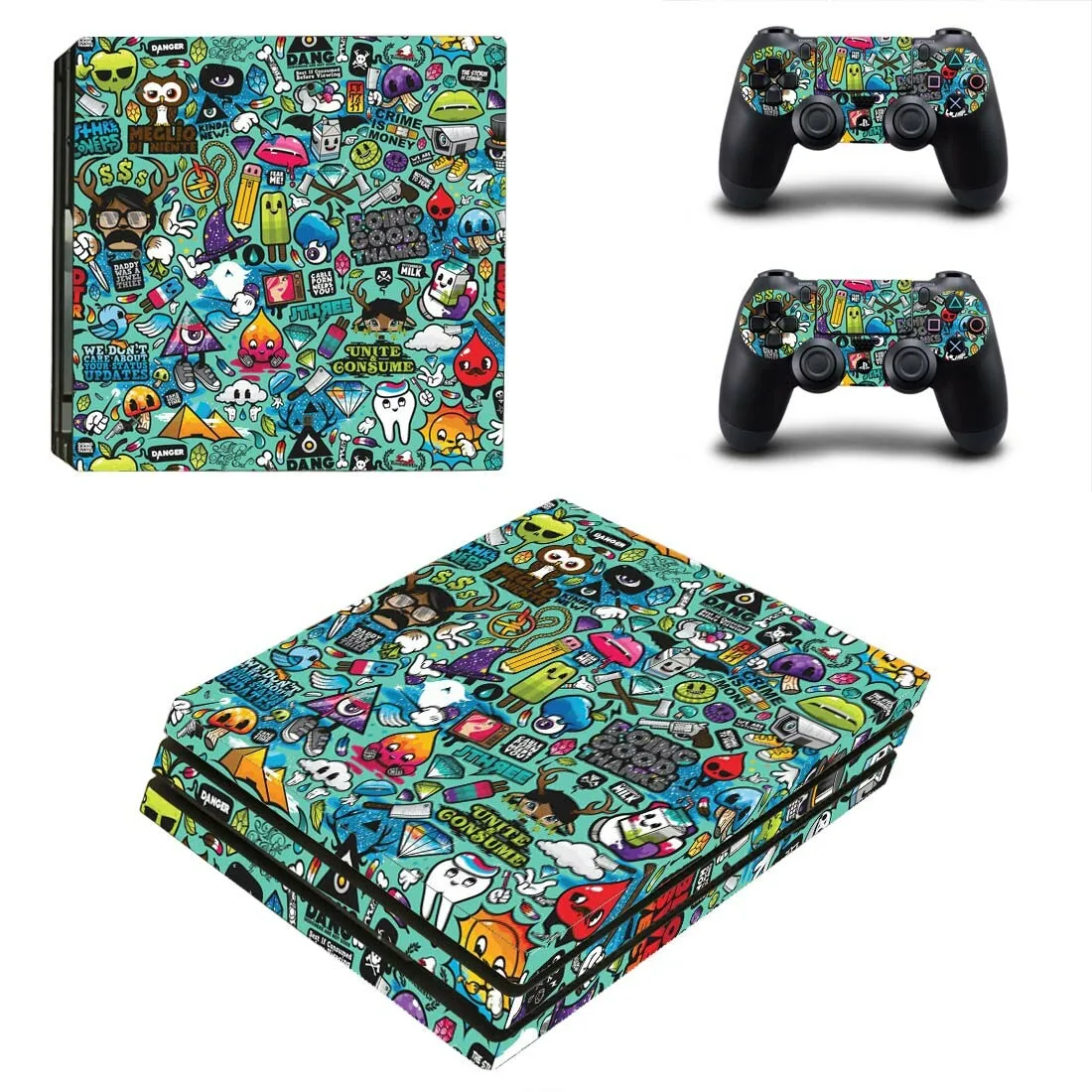 PS4 Pro граффити наклейка s PS 4 Play station 4 Pro наклейки для кожи наклейки Pegatinas для playstation 4 Pro консоли и контроллера