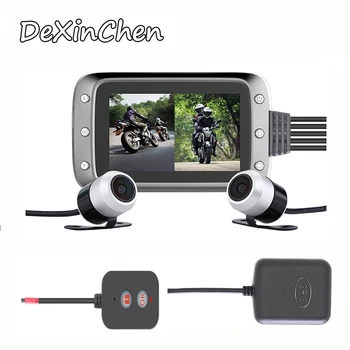 

Waterproof G-sensor Motorcycle DVR HD Motorcycle Camera Dash Cam Motor Camcorder With GPS Tracking,3"IPS Screen Dual Lens DVR