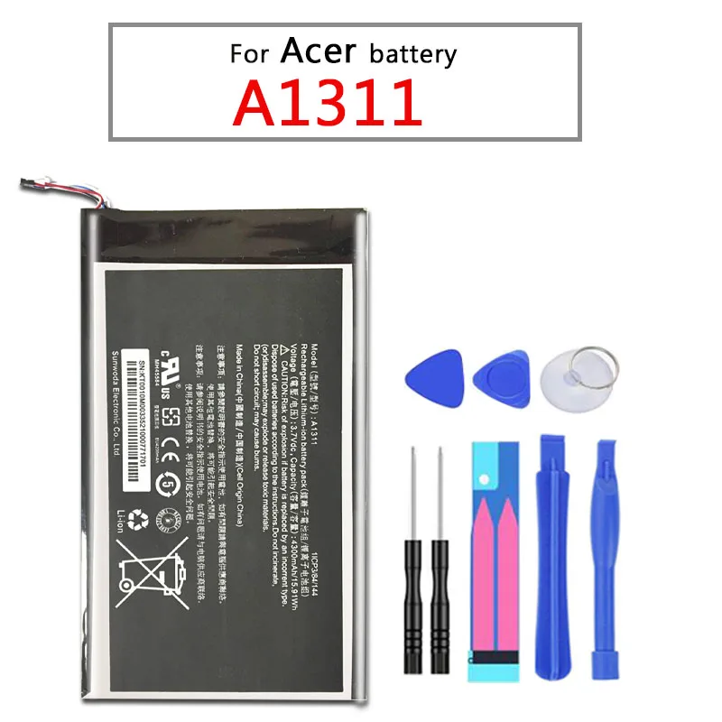 Высокое качество A1311 подходит для acer Iconia Tab A1-830 A1311 A1 830 4300 мАч Сменный аккумулятор для ноутбука
