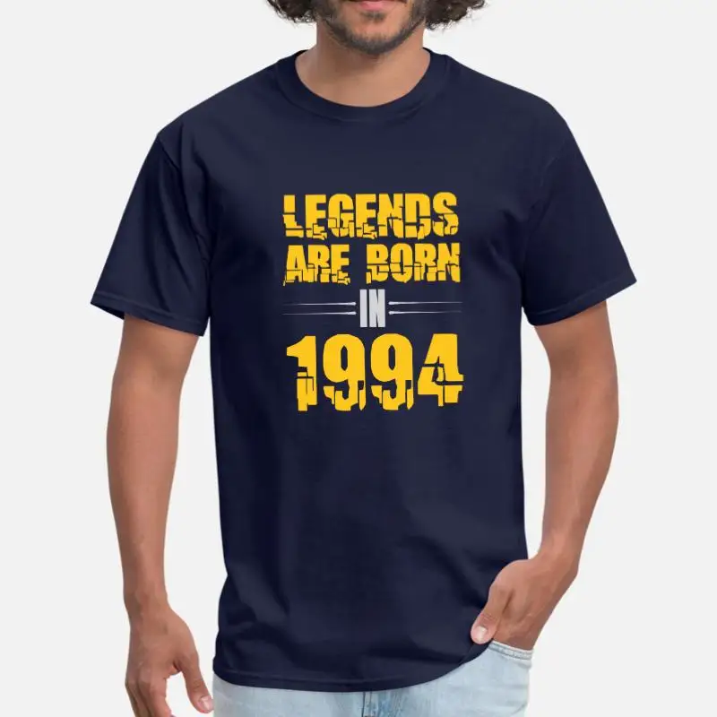 

Printing Legends Are Born In 1994 Men Tshirt Woman Round Collar Comics Mens T Shirt Short Sleeve Solid Color Hip Hop