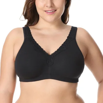 

Newest Women Lace Ultra-Thin Cotton Bra Wire Free Comfortable Underware Plush Size