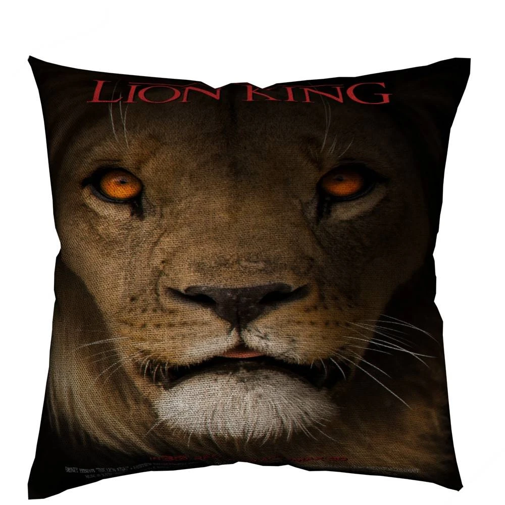 Lion King Movie Pillow Cover Throw Pillows For Sofa Cotton Linen Cushion Cover 45x45cm Scandinavian Decoration Home Almofada - Color: 7