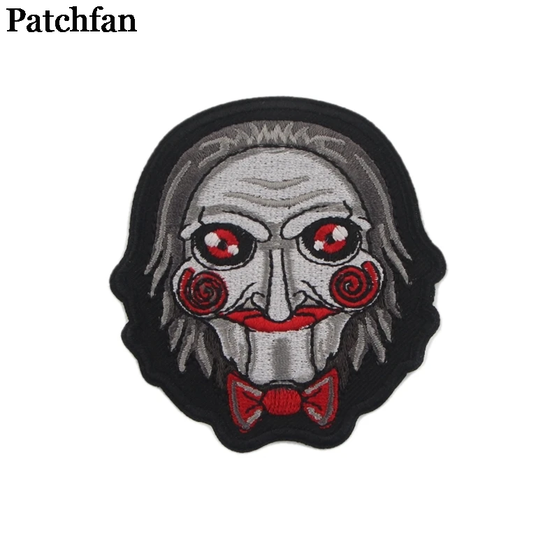 

20pcs/lot Patchfan Billy The Puppet Embroidery iron on patches for clothing applique backpacks custom sew on diy badges A2272