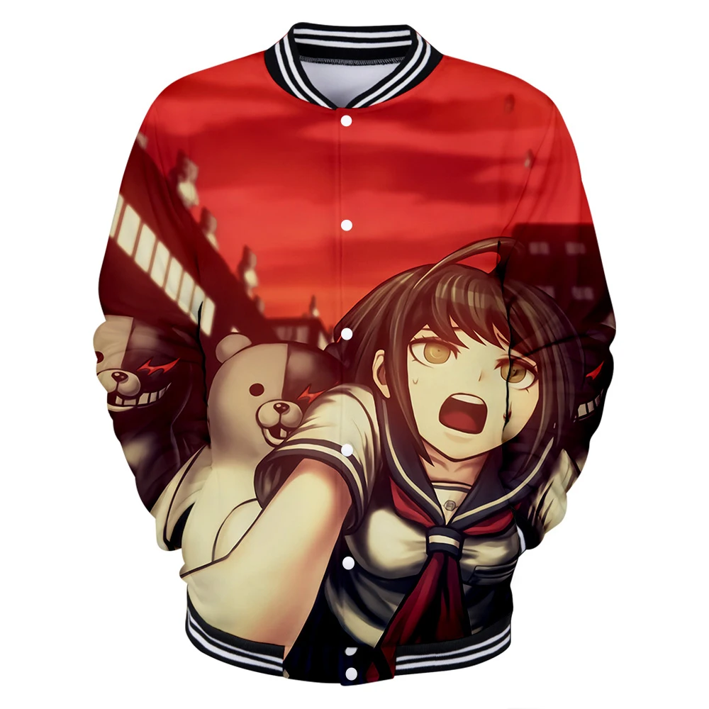 Модная новинка, 3D бейсбольная куртка monokuma для мужчин и женщин, популярная детская куртка в стиле Харадзюку, хип-хоп, для мальчиков и девочек, 3D куртка, одежда