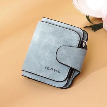 

Wallets for Women 2020 New Short Pu Zipper Clutch Multi-function Coin Purse Multi-card Card Holder, Mini Tri-fold Wallet