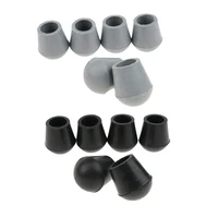 6pcs Round Bottom Rubber Tip For Triangle Cane Stool Crutches Chair 3/4" 1