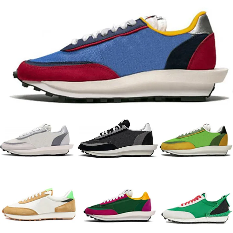 

2020 Designer Running Shoes Sacai LDV Waffle Tripes White Wolf Pine Green men Athletic Outdoor Trainers Sneakers