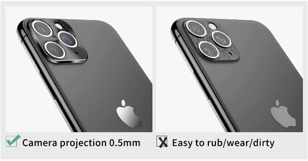 Защита для объектива камеры пленка для iPhone 11 Pro Max Металлическая задняя крышка экрана для iPhone11 Pro макс. закаленное стекло