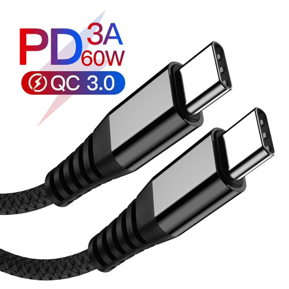Usb type-C-USB C кабель для samsung Galaxy S10 S9 S8 PD60W быстрое зарядное устройство кабель для Macbook Pro Поддержка Quick Charge4.0 USB шнур