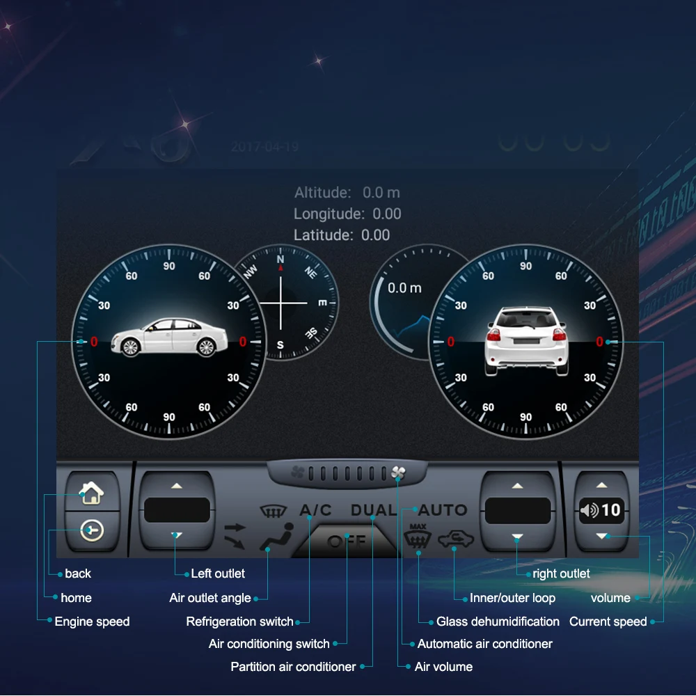 Perfect Android 8.1 Tesla Styel Car DVD Player GPS Navigation For Mitsubishi ASX RVR Outlander Sport 2010+ auto Stereo player Head unit 17