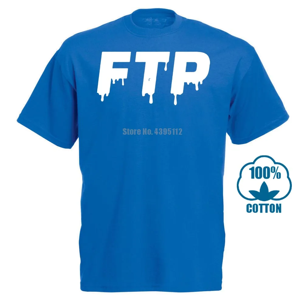 Футболка с надписью «Savage Ftp$ Uicideboy$ Popular» 012974 - Цвет: Синий