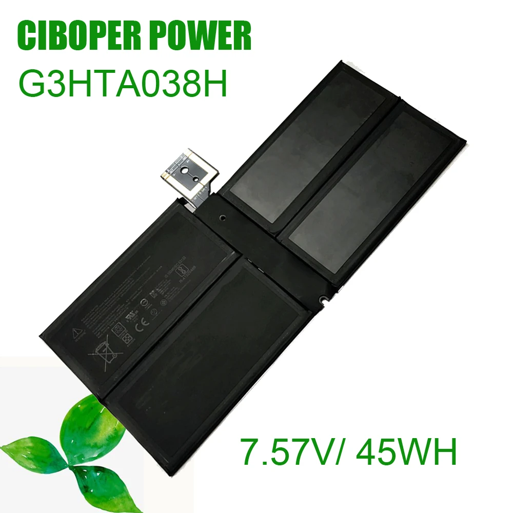

Original Quality Laptop Battery G3HTA038H 7.57V 45WH/5940mAh For Pro 5 1796 Series 12.3'' inch Tablet PC DYNM02