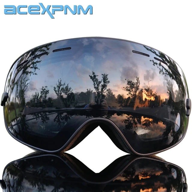US $18.30 2019 Brand Ski Goggles Men Women Snowboard Glasses for Skiing UV400 Anti-fog Ski Mask Snow Skiing G