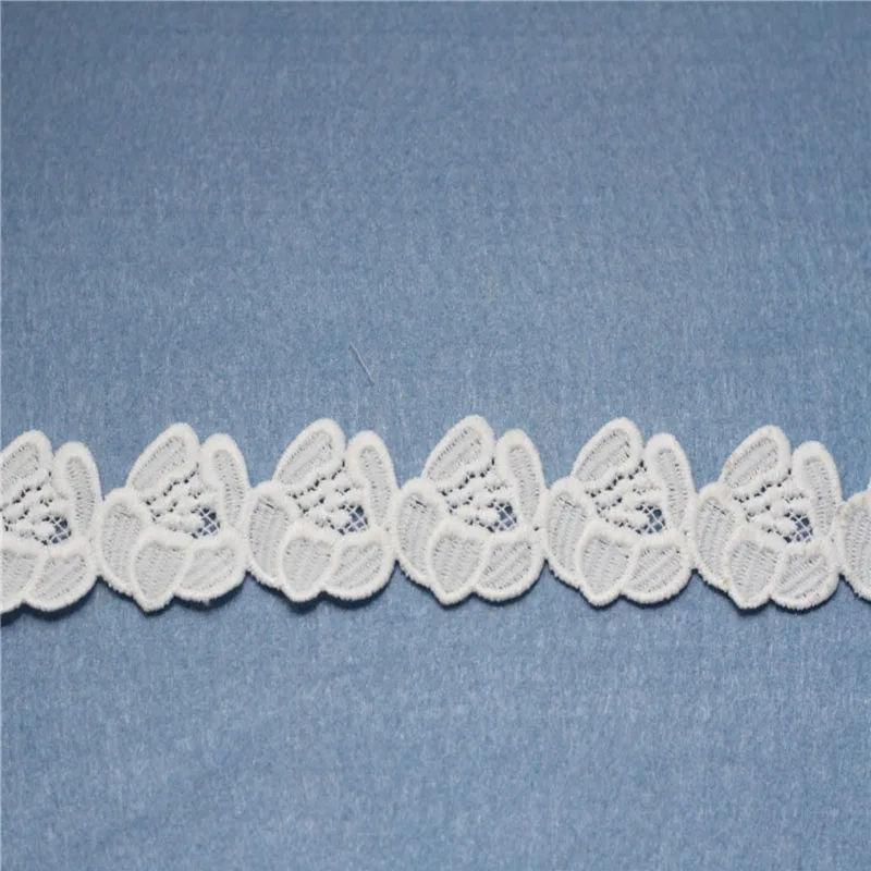 

100yards Flower Embroidered Lace Trim Fabric Applique Lace Ribbon Handmade DIY Sewing Supplies Craft For Costume Decoration