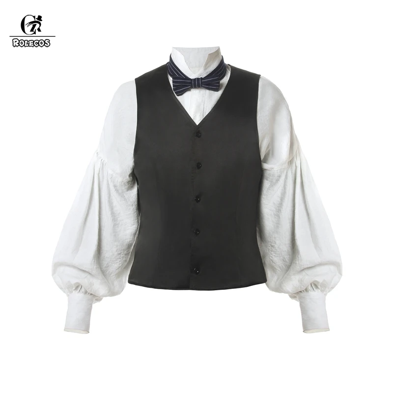 Рубашка ROLECOS Мужская в средневековом ретро стиле Костюм Джентльмена