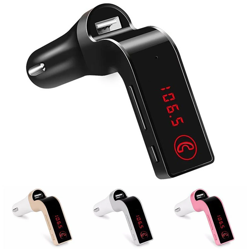

High Quality4-in-1 Hands Free Wireless Bluetooth FM Transmitter G7 + AUX Modulator Car Kit MP3 Player SD USB LCD Car Accessories
