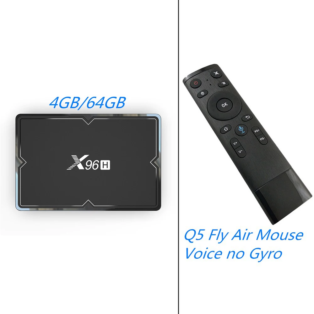 MAAT 4 Гб ОЗУ 64 ГБ Android 9,0 Allwinner H603 Smart tv Box четырехъядерный 2 Гб 16 Гб Rom Netflix Youtube Wifi 1080P 4K телеприставка X96H - Цвет: 4GB 64GB Add Q5