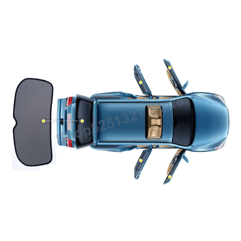 Магнитный держатель двери козырек от солнца Автомобильная Солнцезащитная шторка для Volkswagen VW Passat Magotan B6 B7 B8 JEETA Sharan гольф для девочек 4, 5, 6, 7, аксессуары - Цвет: 1pc rear window