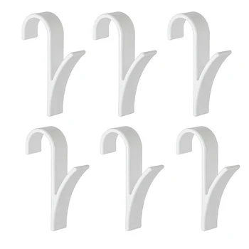 

6pcs High Quality Hanger For Heated Towel Radiator Rail Bath Hook Holder Clothes Hanger Percha Plegable Scarf Hanger white