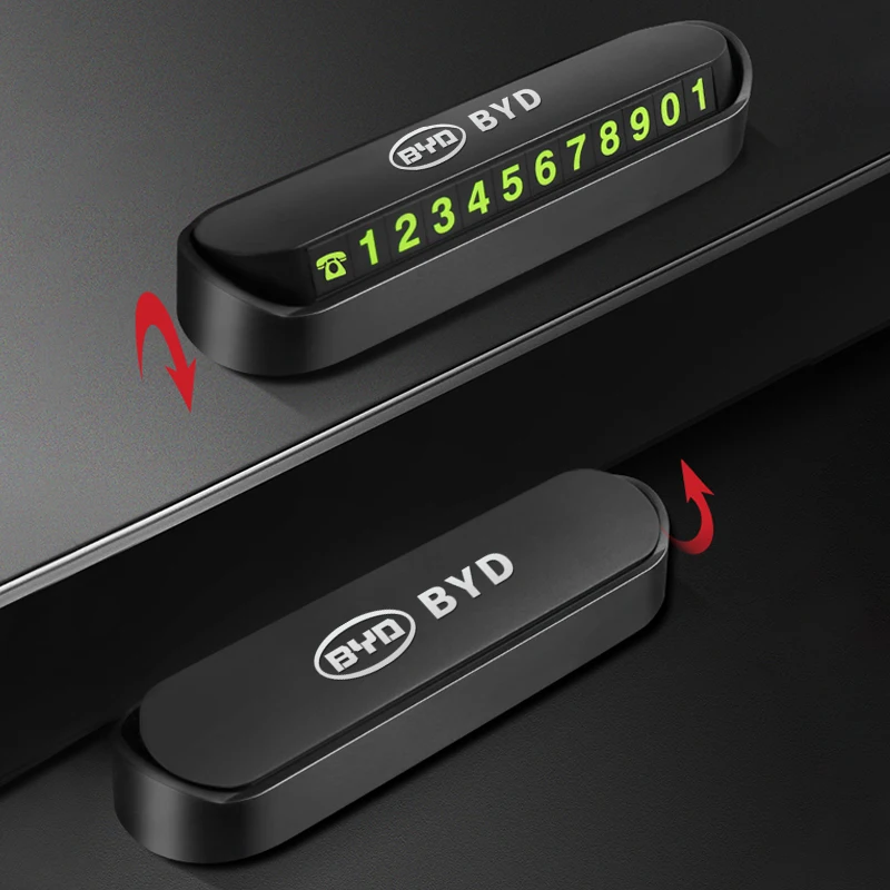 Car Temporary Parking Card Phone Number Card Plate Sticker For BYD F3 F0 S6 F3R F0 F 3 Car Styling Accessories car parking card sticker