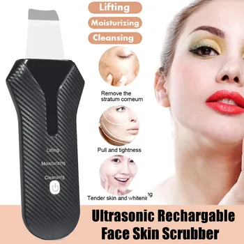 

Ultrasonic Skin Scrubber Deep Cleaning ic Face Scrubber 3 Modes Rechargeable Skin Spatula Deep Facial Cleanser Peeling Massager