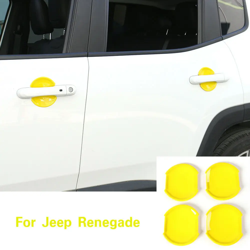 4 шт./компл. ABS сторона внешняя дверная ручка крышка чаши отделка для Jeep Renegade
