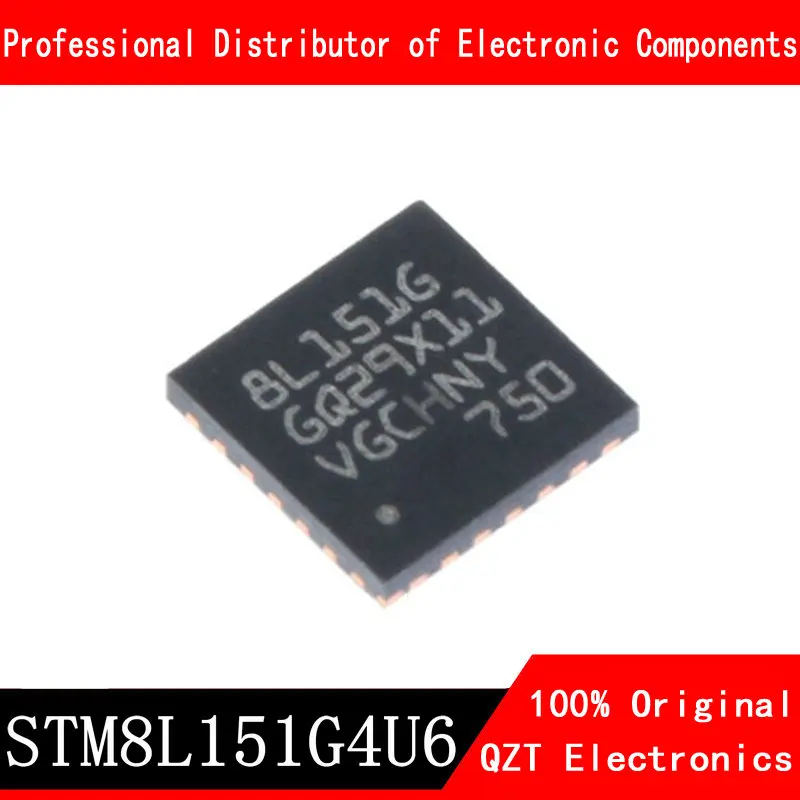 5pcs/lot new original STM8L151G4U6 STM8L151 UFQFPN28 microcontroller MCU 5pcs lot tps54335adrcr tps54335a tps54335 marking 54335a vson 10 new original