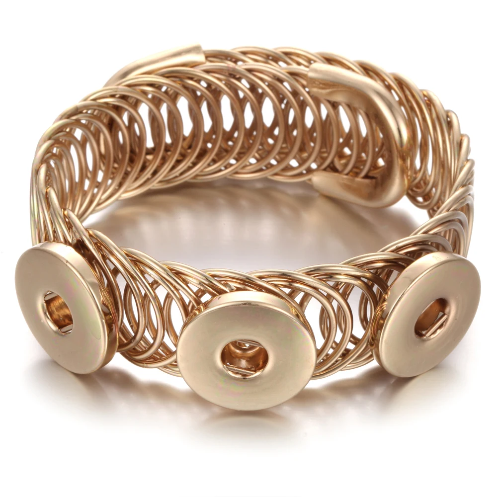 Оснастка ювелирные изделия оснастка Кнопка браслет 18 мм манжета браслет магнит для женщин и мужчин ювелирные изделия Подходит 18 мм кнопки ювелирные изделия