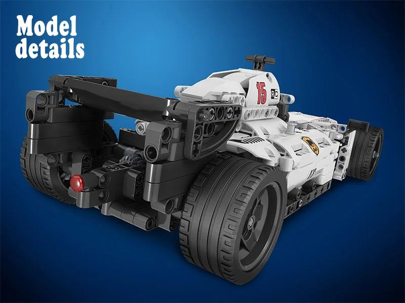 MOC F1 Супер гоночный Радиоуправляемый автомобиль совместимый создатель технологические строительные блоки кирпичи развивающие игрушки подарки на день рождения для детей