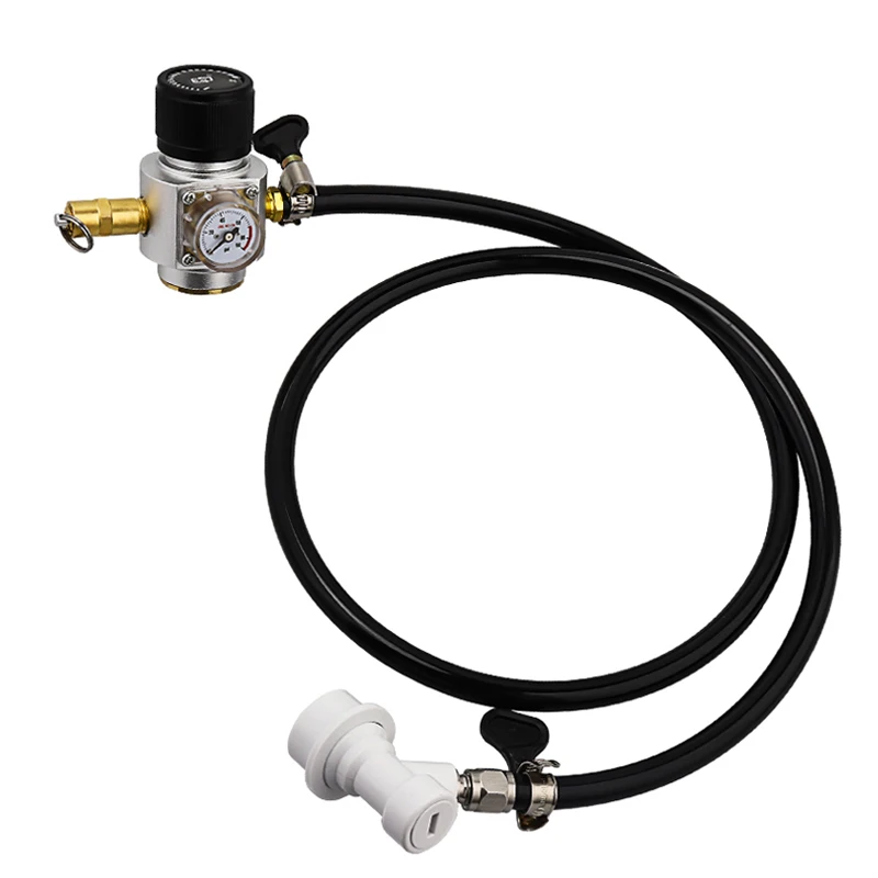 Газовая линия для газирования пива в сборе манометр CO2 0-90 PSI ПВХ трубка шаровой