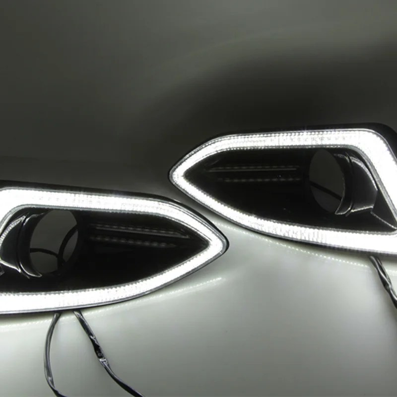 СВЕТОДИОДНЫЙ DRL дневные ходовые огни Противотуманные фары 12V автомобильные ходовые огни для Ford Edge