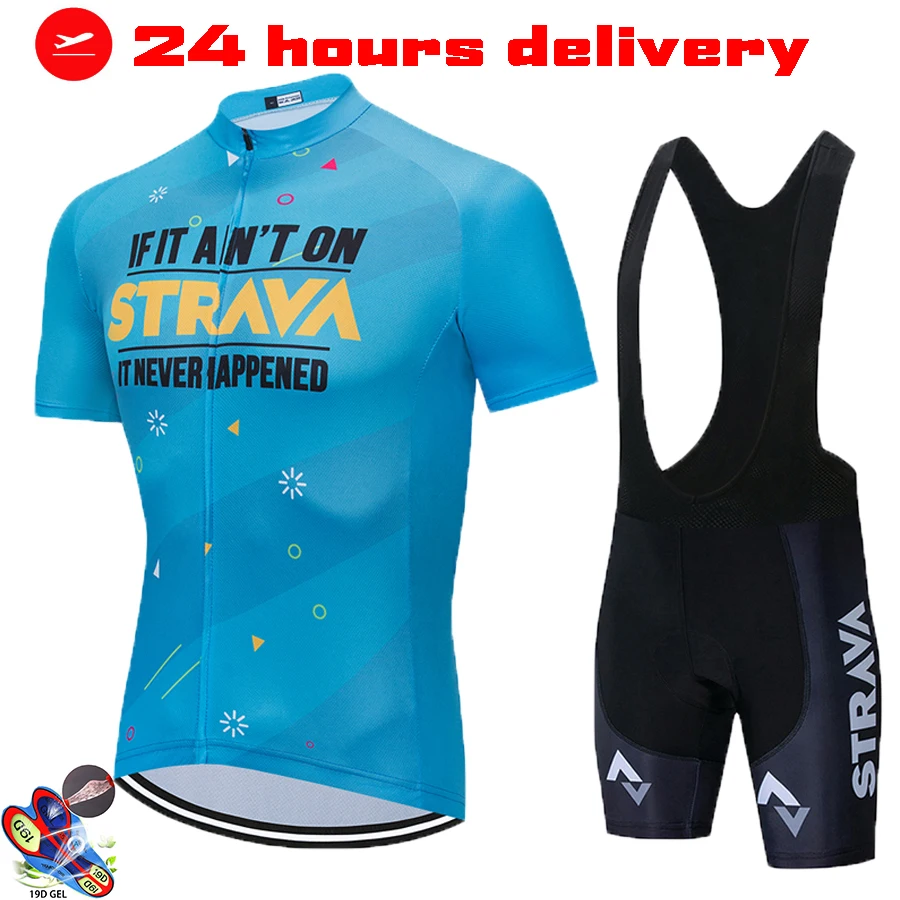 Комплект одежды для велоспорта STRAVA футболка с коротким рукавом мужская летняя