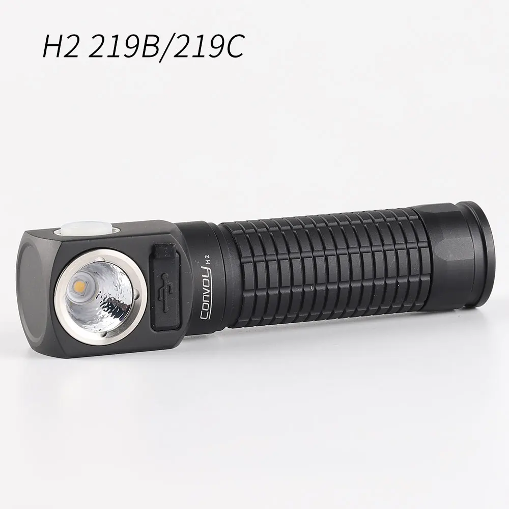 Многофункциональная Налобная лампа Convoy H2 219B 219C 18650 фонарь зарядный интерфейс type-c