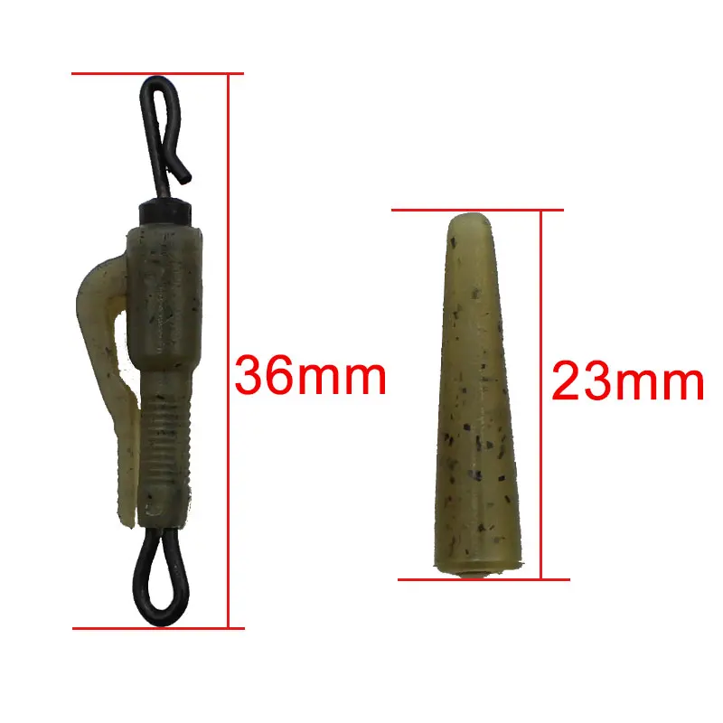 Vctitil 20 Pezzi Accessori Pesca Carpa – Clip Piombo E Manicotti Silicone Per Terminali - 5