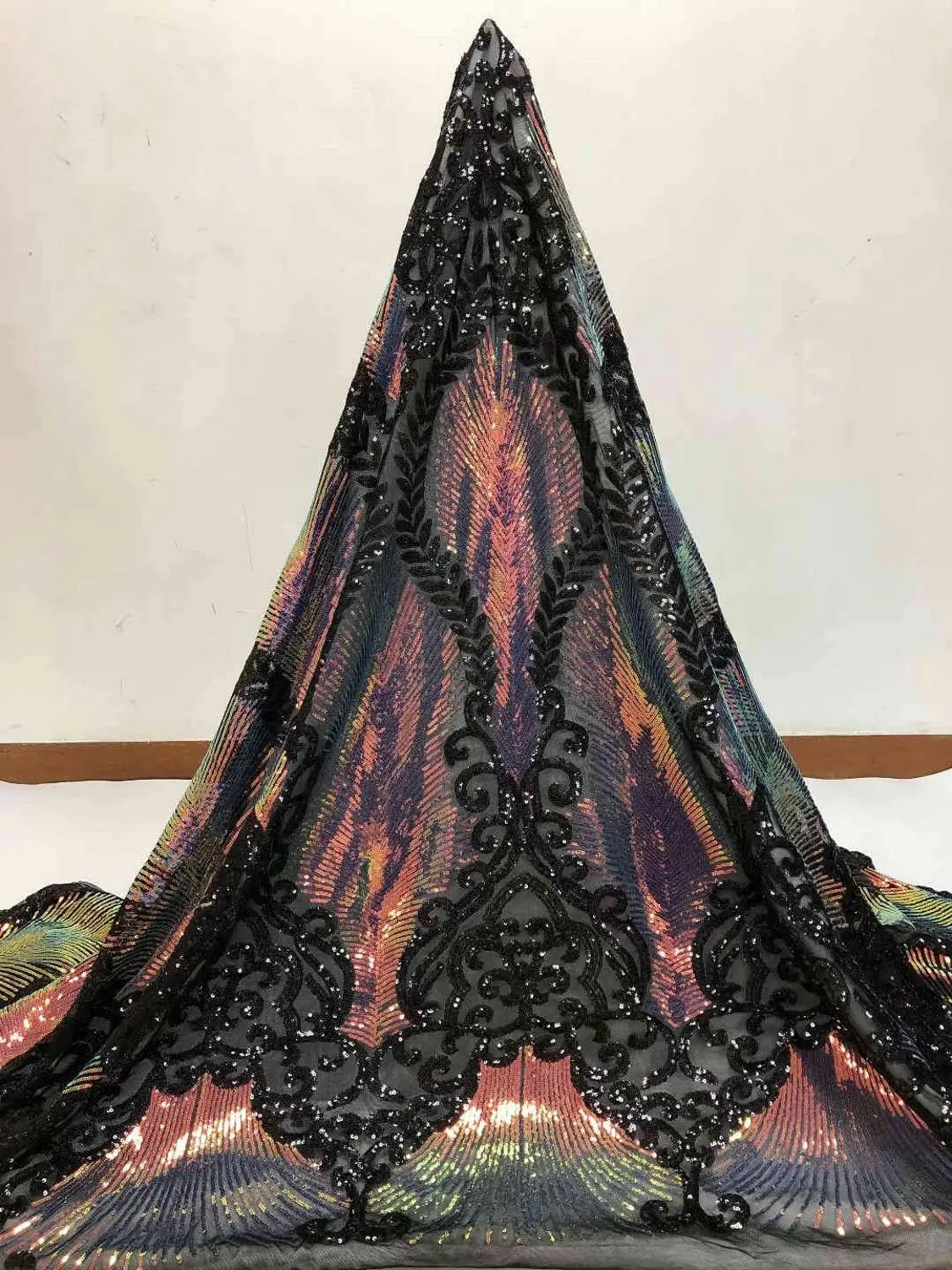 Esewing лук нигерийские кружева с блестками ткань индийская нигерийская кружевная ткань вышивка африканский тюль французский кружевной материал для женщин - Цвет: 4