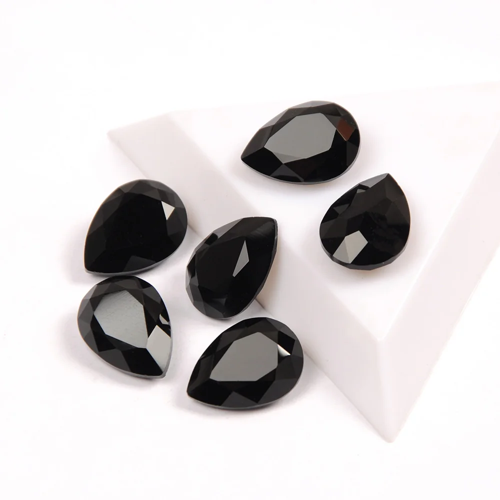 Yanruo, 4320, свисающие стеклянные стразы для рукоделия, камни, точка назад, алмазные каплевидные камни, кристаллы для одежды