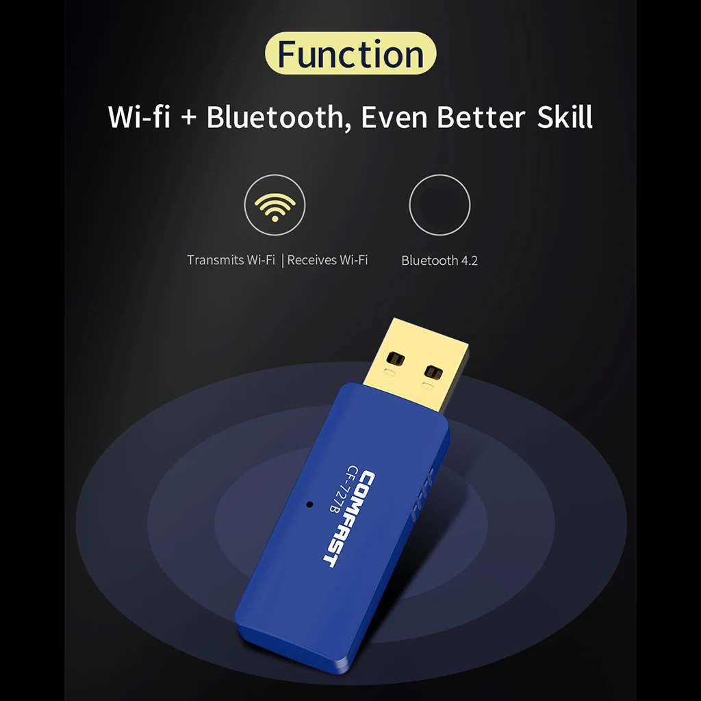 1300Mbps USB WiFi Adapter, Dual Band 5GHz / 2.4GHz Wireless Adapter for PC/Desktop/Laptop
