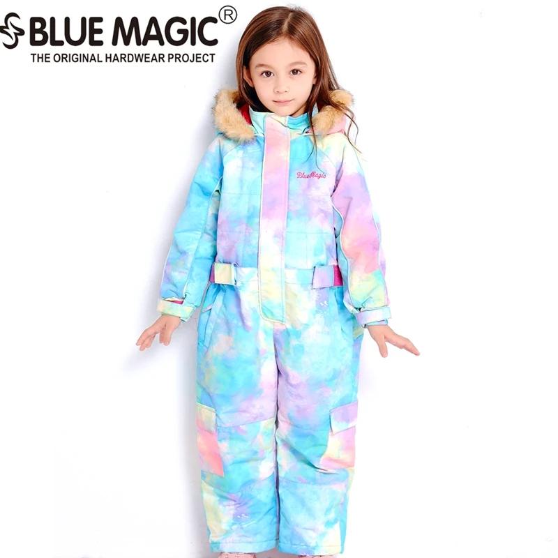 Bluemagic зимние лыжные костюмы для малышей, один предмет для детей, водонепроницаемый теплый комбинезон для девочек и мальчиков, Сноубордическая куртка, комбинезон-30 градусов