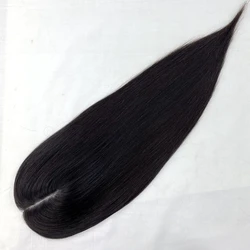 Natural Looking Skin Scalp Human Hair Topper Wigs Clips On Hair Pieces For Jewish Women Girls